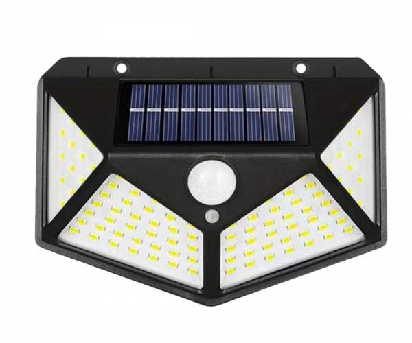 LAMPARA SOLAR DE 100 LEDS, VENTA POR CAJA MÁSTER DE 100 PIEZAS.  